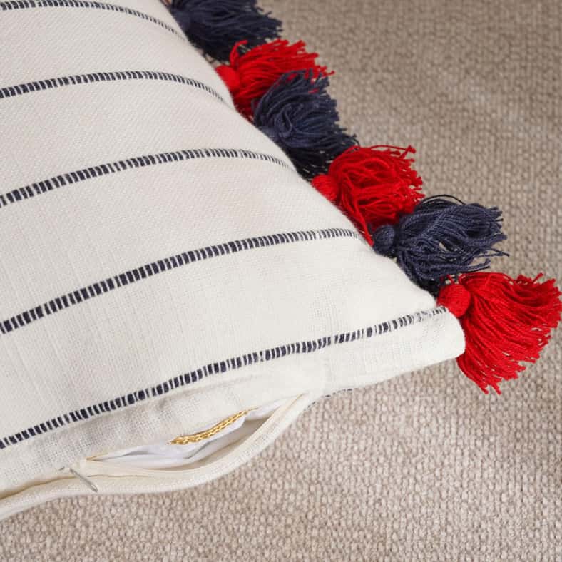 Pan Home Cobo Cushion Cover With Tassels 45X45Cm - Navy - Image 3