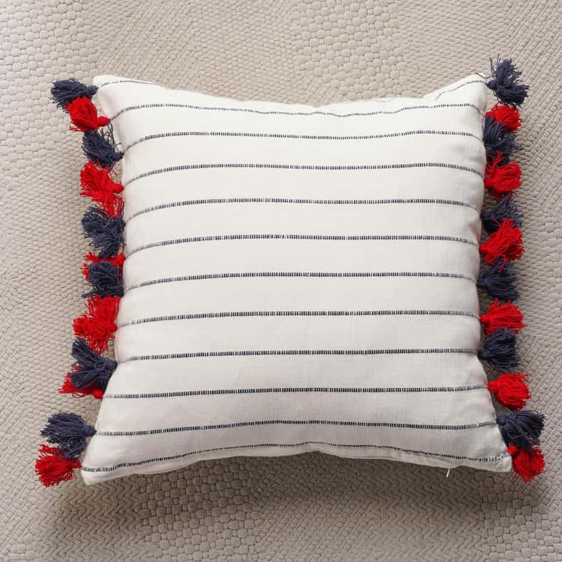 Pan Home Cobo Cushion Cover With Tassels 45X45Cm - Navy - Image 5