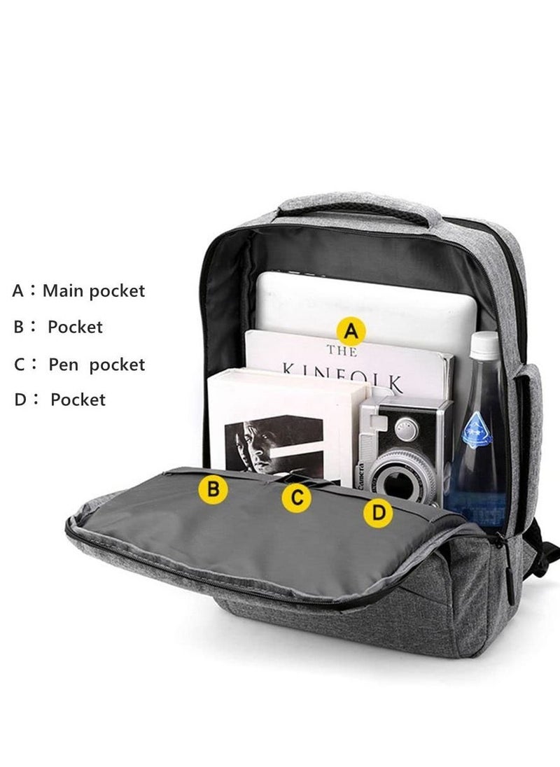Arabest - Business Laptop Backpack Portable Business Bag with USB Charger Port Handle Laptop Bag Fits 15.6 Inch Computer for School Students Daypack - Image 1