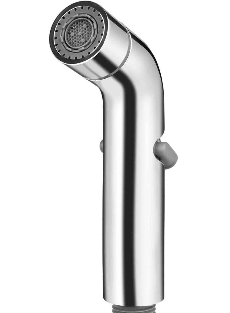 SYOSI Bidet Toilet Sprayer Head Stainless Steel Handheld Bidet Sprayer Cloth Bathroom Diaper Sprayer for Kitchen and Toilet Cleaning, without Holder - Image 1