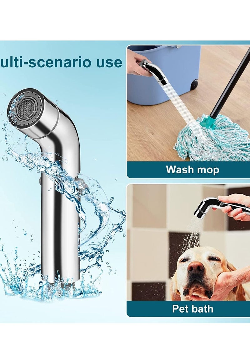 SYOSI Bidet Toilet Sprayer Head Stainless Steel Handheld Bidet Sprayer Cloth Bathroom Diaper Sprayer for Kitchen and Toilet Cleaning, without Holder - Image 5