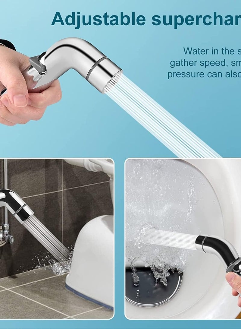 SYOSI Bidet Toilet Sprayer Head Stainless Steel Handheld Bidet Sprayer Cloth Bathroom Diaper Sprayer for Kitchen and Toilet Cleaning, without Holder - Image 4