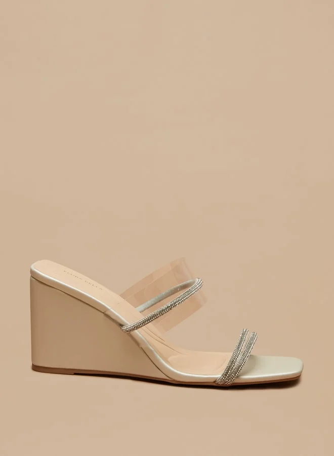 Flora Bella By Shoexpress Women's Embellished Slip-On Sandals With Wedge Heels Ramadan Collection