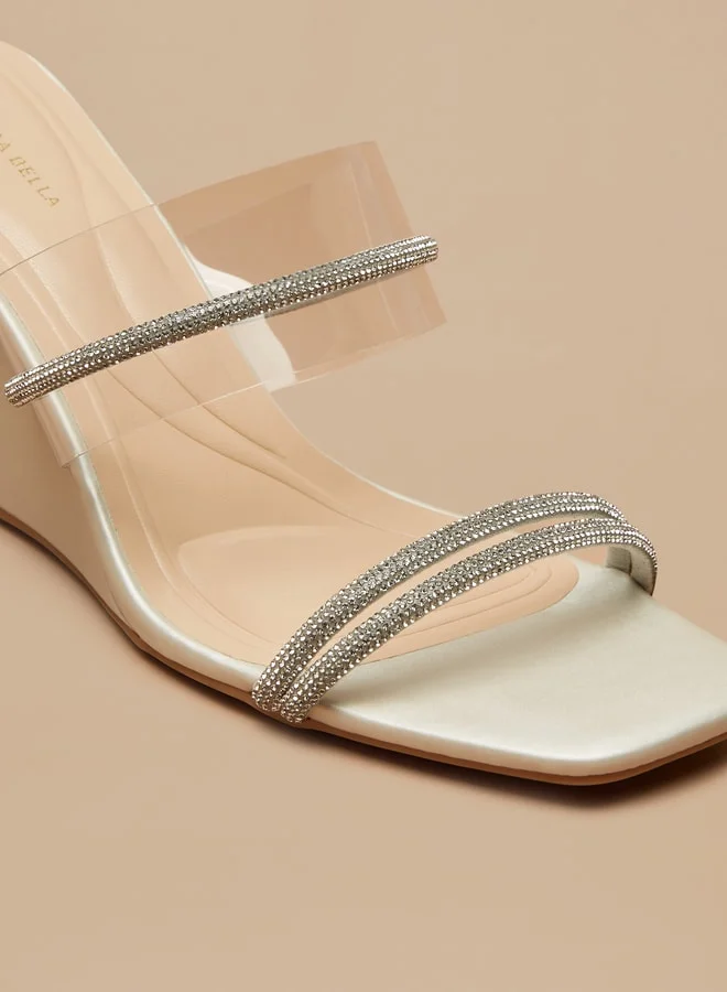 Flora Bella By Shoexpress Women's Embellished Slip-On Sandals With Wedge Heels Ramadan Collection