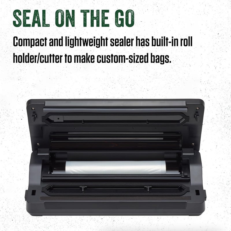 LEM Products MaxVac Go Cordless Plastic Vacuum Sealer with 118 Inch Seal Bar Silver and Black - Image 3