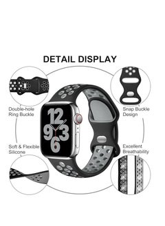 Generic Strap Compatible with Apple Watch Band 49mm 45mm 44mm 42mm  Breathable Silicone Sport Replacement Wristband Strap for iWatch Ultra/Ultra2 Series 9/8/7/6/5/4/3/2/1/SE/SE2  - Image 2