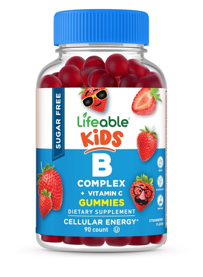 Lifeable Sugar Free Vitamin B Complex for Kids | B-Complex with Vitamin C | Great Tasting VIT B Complex Vitamins | Energy and Nerve Support | Kids B Vitamins Complex for Boys and Girls | 90 Gummies