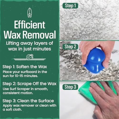 Samorillo [2 Pack] Surf Scraper Wax Remover Tool - Quick & Effective Wax Removal for Surfboards - Ergonomically Designed to Fit Comfortably in Your Hand - Remove Board Wax in Minutes - Works On Dings & Dents - Image 4