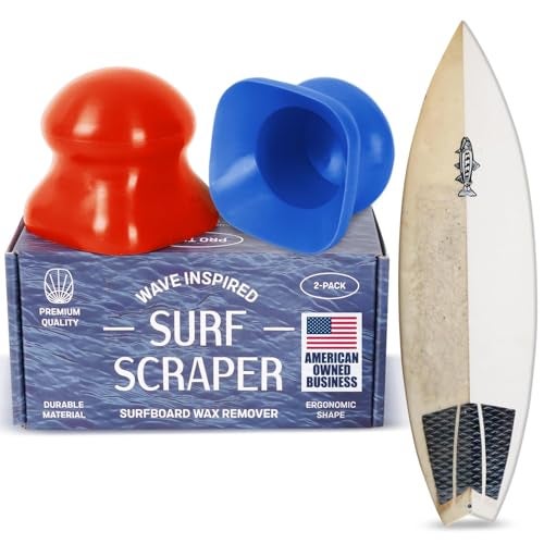 Samorillo [2 Pack] Surf Scraper Wax Remover Tool - Quick & Effective Wax Removal for Surfboards - Ergonomically Designed to Fit Comfortably in Your Hand - Remove Board Wax in Minutes - Works On Dings & Dents - Image 1