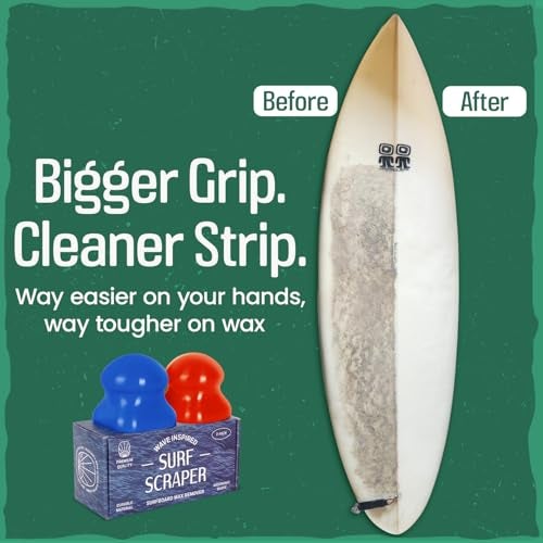 Samorillo [2 Pack] Surf Scraper Wax Remover Tool - Quick & Effective Wax Removal for Surfboards - Ergonomically Designed to Fit Comfortably in Your Hand - Remove Board Wax in Minutes - Works On Dings & Dents - Image 3