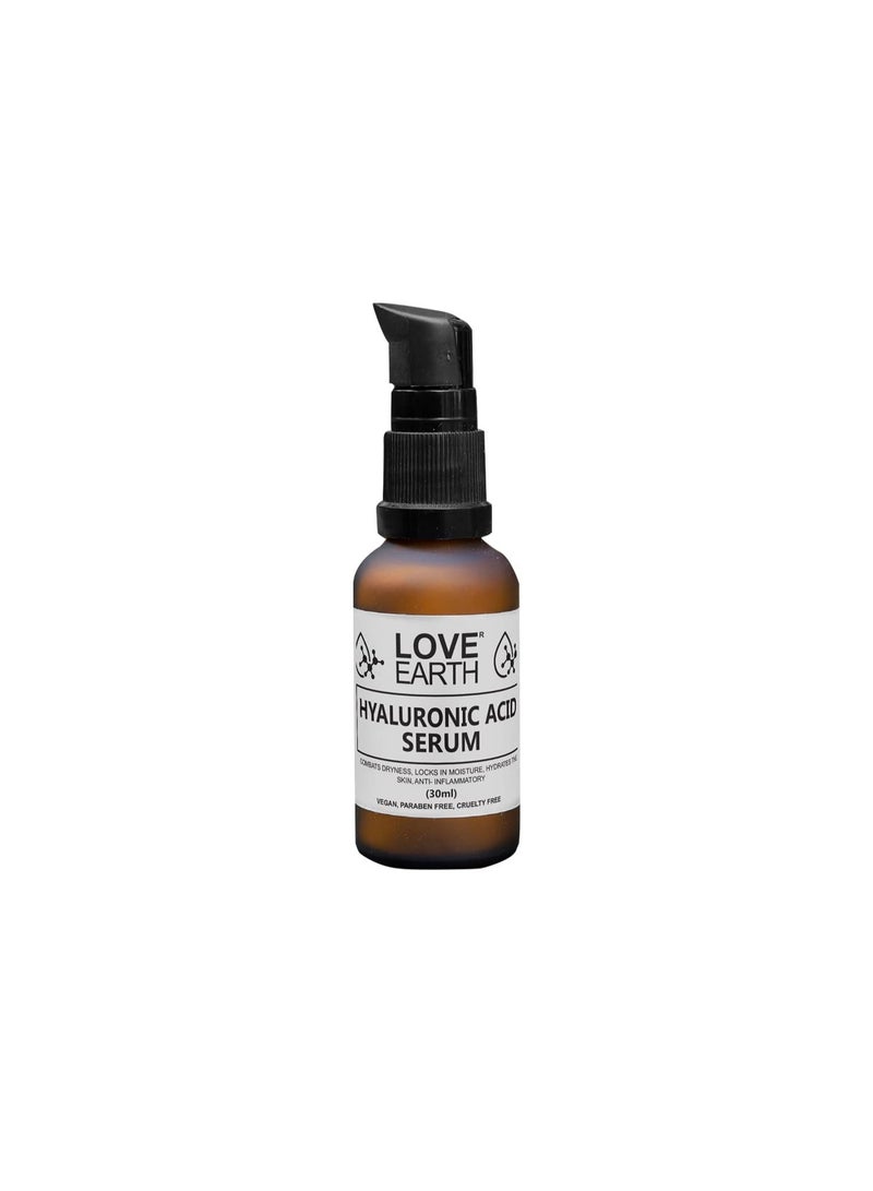 Love Earth Hyaluronic Acid Serum With Organic Aloe Vera & Essential Oils For Moisturised, Nourished & Hydrated Skin 30 ML - Image 2