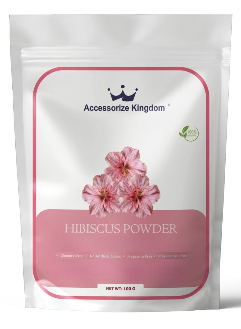 Hibiscus Powder (100gm) – 100% Natural & Pure | Suitable for Hair | Promotes Hair Growth, Strengthens Roots & Nourishes Scalp | Supports Healthy, Thicker & Shinier Hair