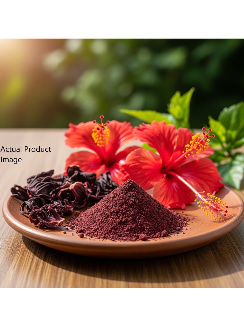 Hibiscus Powder (100gm) – 100% Natural & Pure | Suitable for Hair | Promotes Hair Growth, Strengthens Roots & Nourishes Scalp | Supports Healthy, Thicker & Shinier Hair