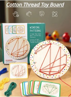 YelaJoy Toys Wooden Geoboard, Montessori Educational Toys Geometry Geoboard Elementary School, Educational Games for Children 3 4 5 6 Years Old,Interactive Games Gift for Girls  - Image 3