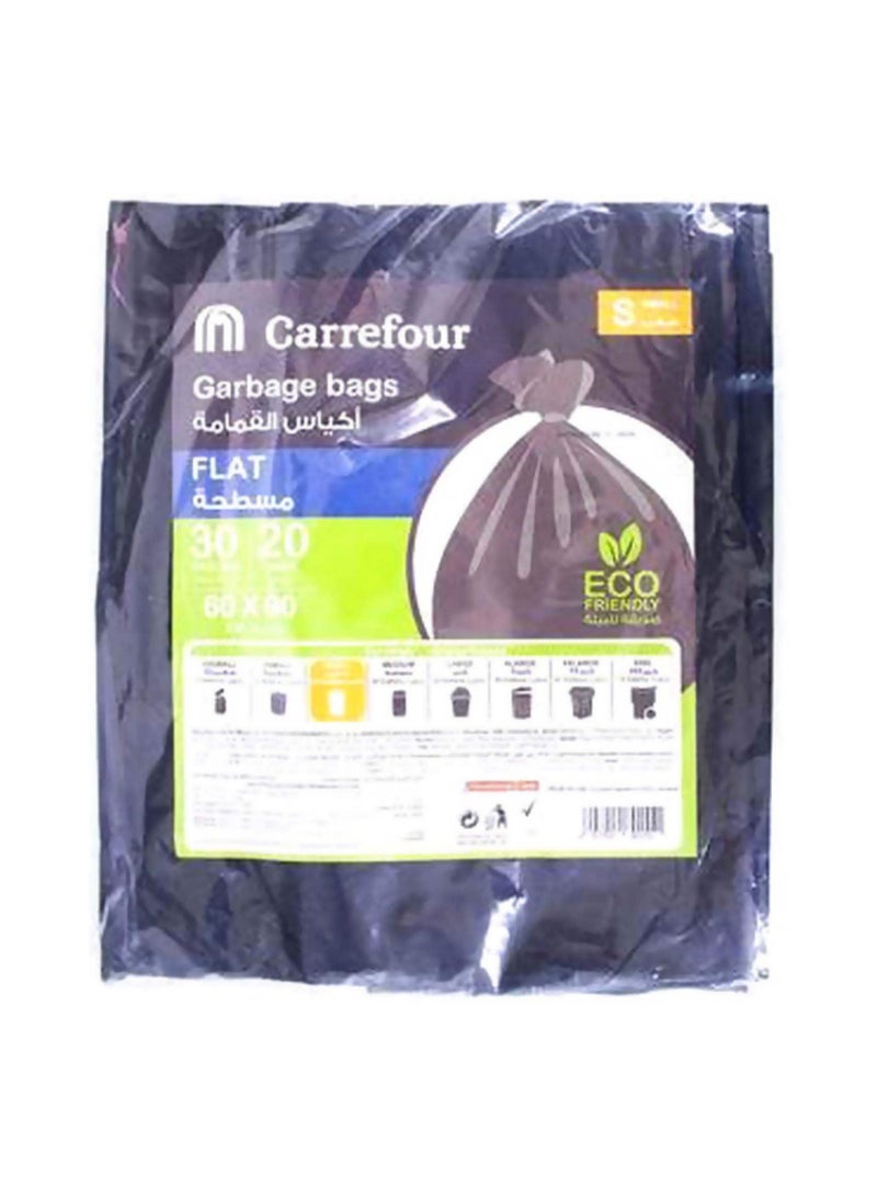 Carrefour Bio 30 Gallon Flat Black Small 20 Garbage Bags 