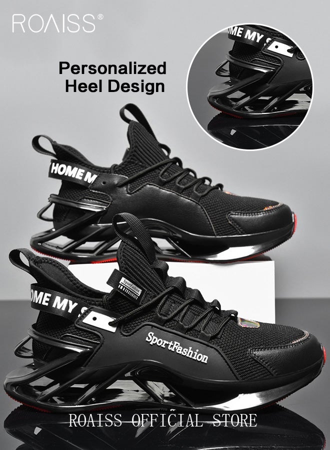 roaiss Non Slip Shock Absorbing Training Sneakers for Men Youth Casual Breathable Height Increasing Running Shoes Male Outdoors Actual Match Lace Up Basketball Shoes - Image 5