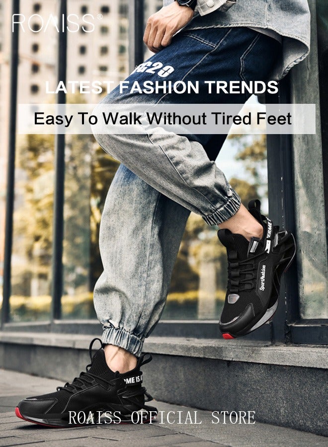 roaiss Non Slip Shock Absorbing Training Sneakers for Men Youth Casual Breathable Height Increasing Running Shoes Male Outdoors Actual Match Lace Up Basketball Shoes - Image 2