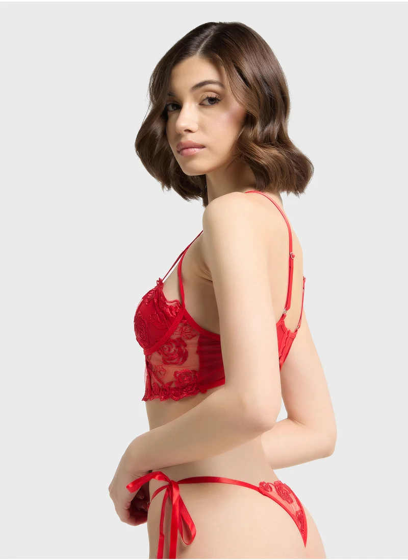 ايلا Corset Lace Bra & Brief Set