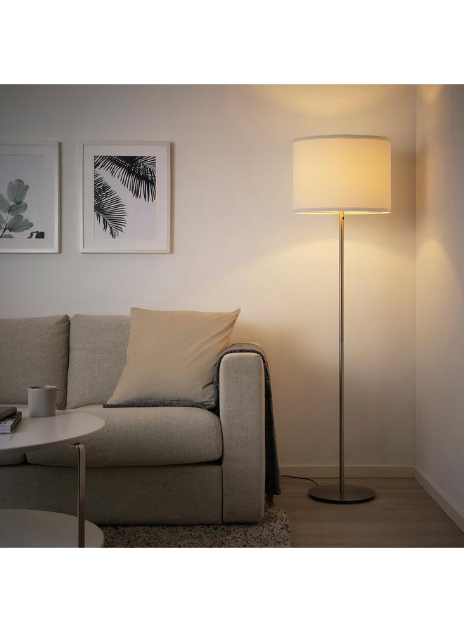 Zaboon Floor Lamp, White/Nickel-Plated - Image 2