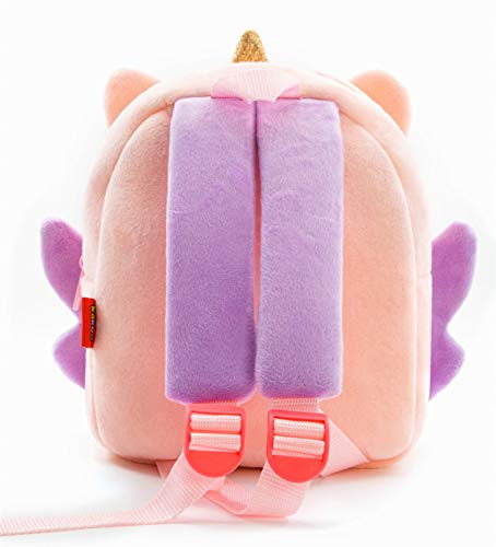NICE CHOICE Cute Toddler Backpack Toddler Bag Plush Animal Cartoon Mini Travel Bag for Baby Girl Boy 2-6 Years(BB Unicorn) - Image 4