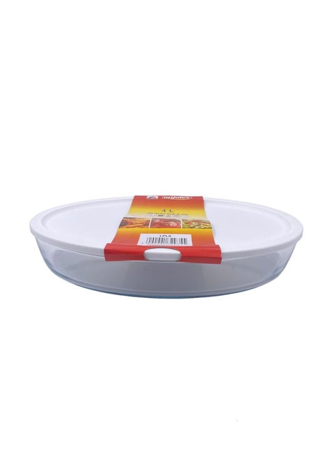 Oval Pyrex Glass Oven Tray  39.3x27.6x6.5 Cm