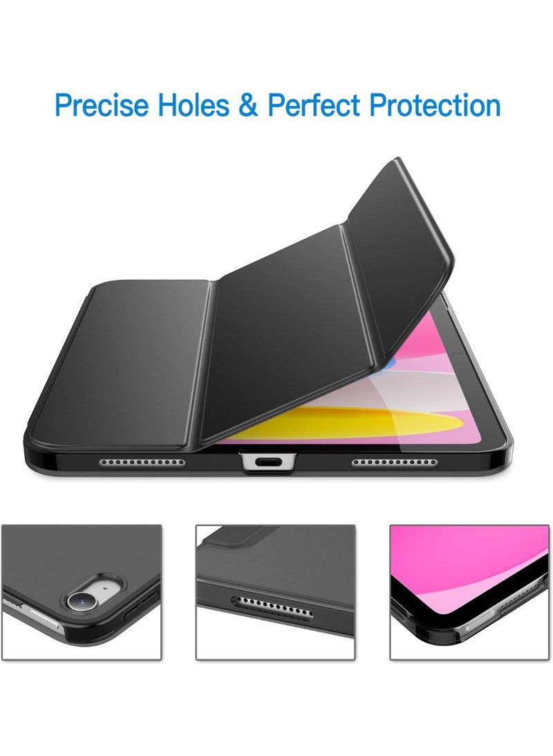 ماهمير حافظة لجهاز iPad (A16) الجيل الحادي عشر/العاشر (2025/2022)، غطاء خلفي صلب رفيع (أسود) - Image 2