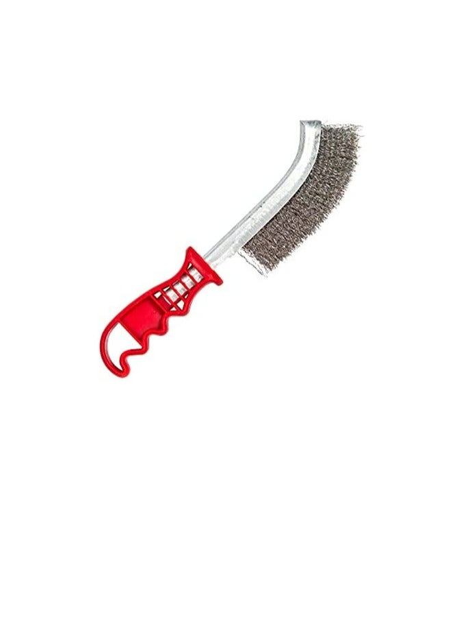 بيورول فرشاة سلكية مطلية بالفولاذ من Beorol بمقبض PVC لتنظيف الصدأ والخبث (فضي)  - Image 1