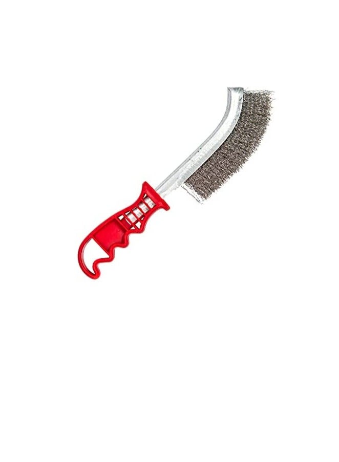 بيورول فرشاة سلكية مطلية بالفولاذ من Beorol بمقبض PVC لتنظيف الصدأ والخبث (فضي)  - Image 2