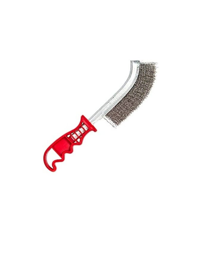 بيورول فرشاة سلكية مطلية بالفولاذ من Beorol بمقبض PVC لتنظيف الصدأ والخبث (فضي)  - Image 3
