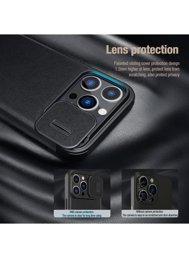 Nillkin Case For iPhone 15 Pro QIN Series Pro Fabric Textured Leather Phone Case - Image 5