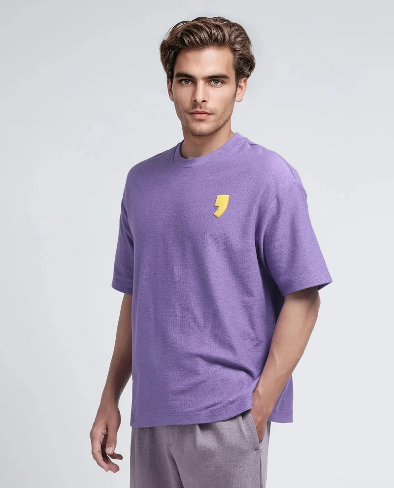 Rare Rabbit Men's Graphic Print Oversized T-Shirt