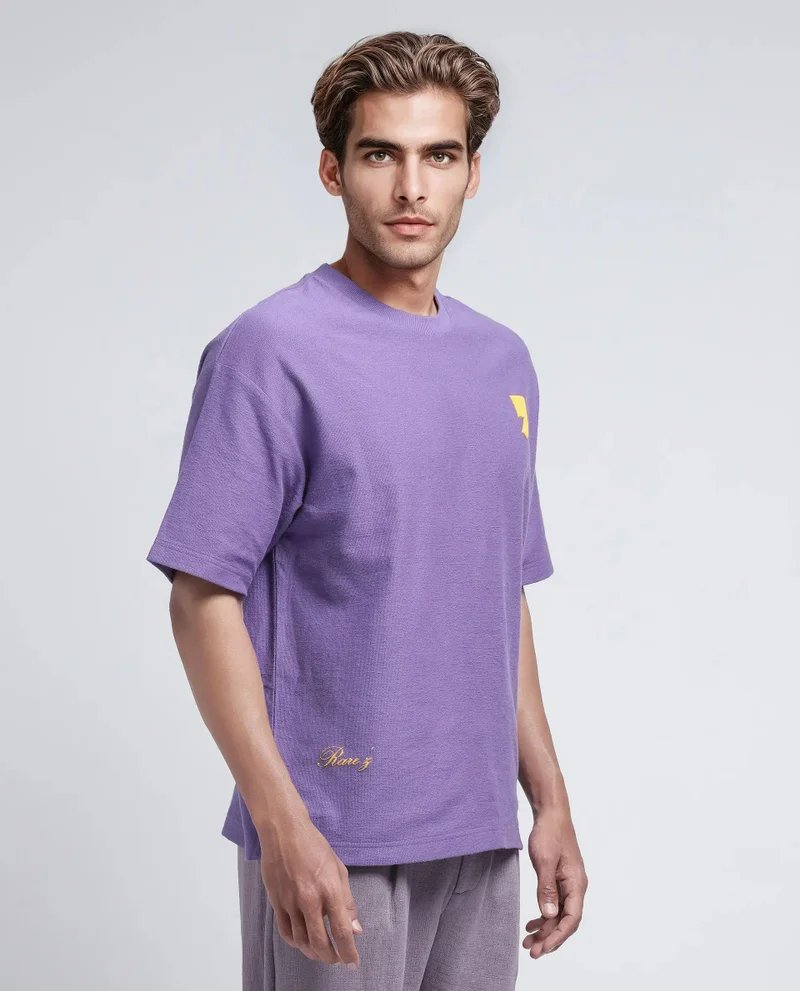 Rare Rabbit Men's Graphic Print Oversized T-Shirt