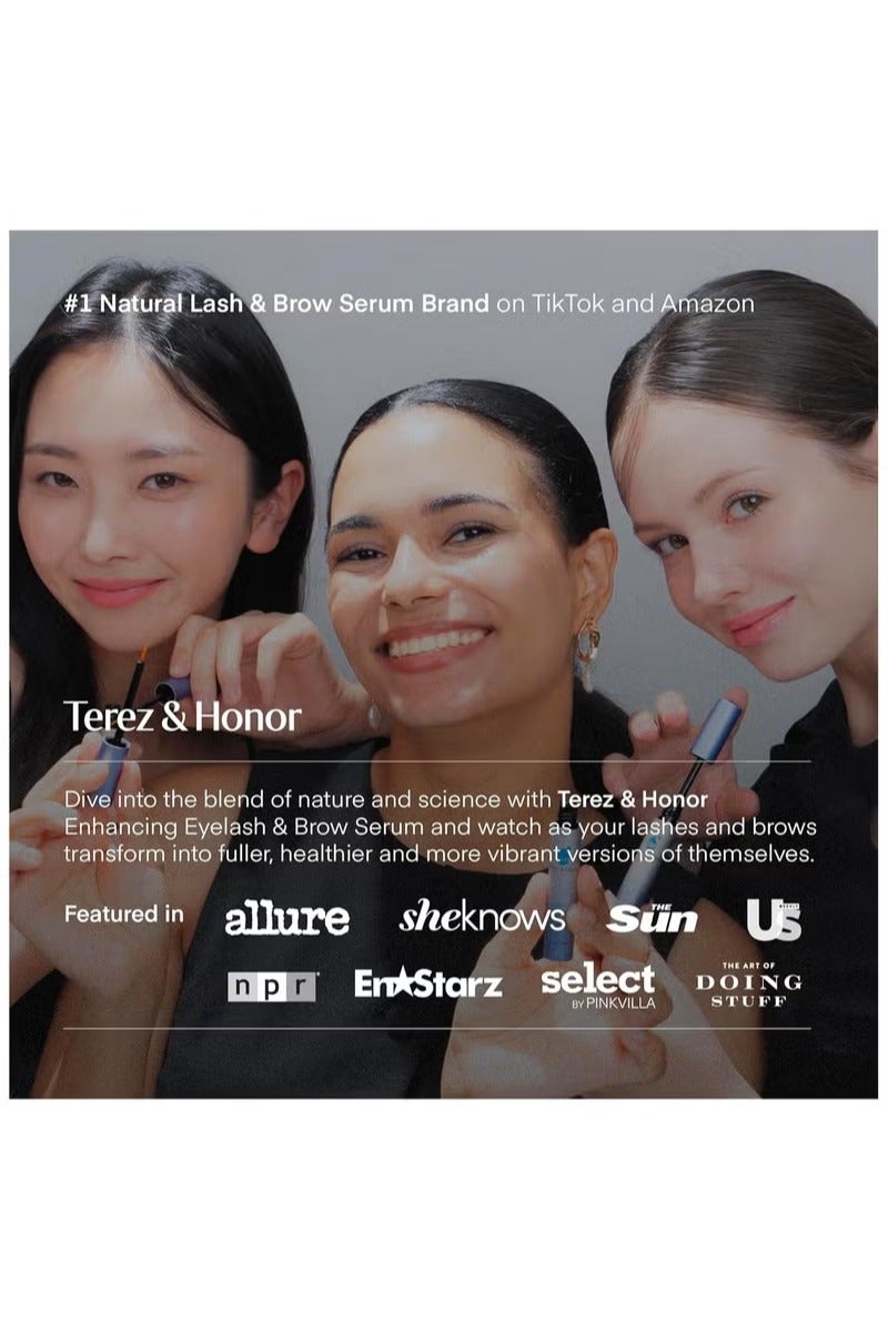 تيريز آند أونر مصل نمو الرموش الطبيعي ومعزز الحاجب لنمو الرموش الأكثر سمكاً وأطولًا للرمش الطويلة واللامعة والحاببين [3 مل] 3 مل - Image 5
