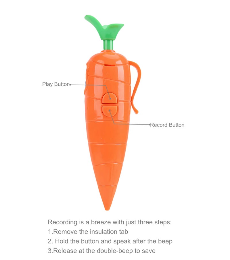 UMATRU 60-Second Voice Recorder with Playback & Audio Recorder Pen - Cute Carrot-Shaped Recorder Device, Smooth-Writing Ballpoint Pen - Fun & Creative Gift for Kids, Students, Teachers - Image 5
