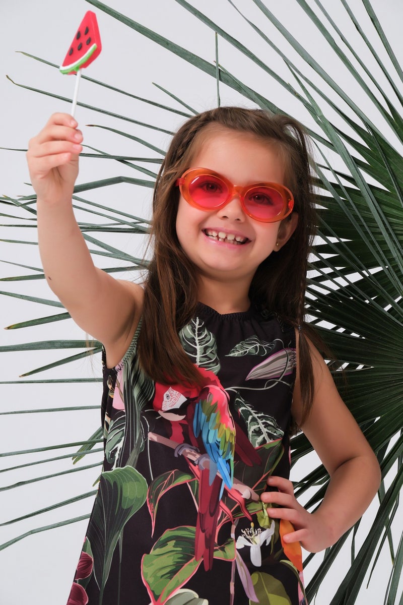 Alfasa Patterned Zero Sleeve Kids Swimsuit  - Image 4