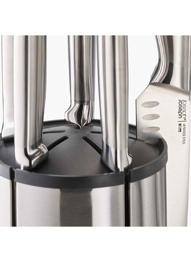 Joseph Joseph 5-Piece Elevate Steel Carousel Knife Set with Rotating Storage Stand Silver 37 x 13 x 13 cm 10546  - Image 3