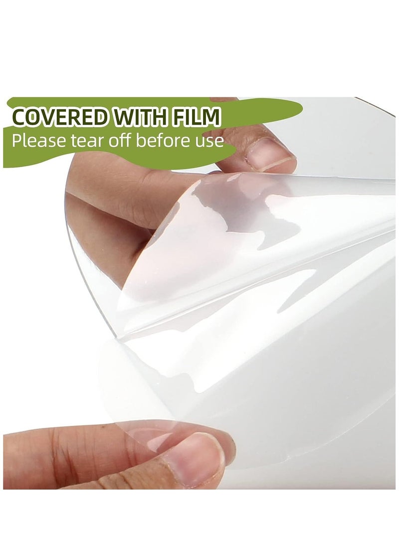 KASTWAVE Irregular Aesthetic Vanity Frameless Heart Mirror Concise Style Room Décor Desktop Frameless Mirror Acrylic Mirrors with Wooden Stand and Cute Stickers for Bedroom Living Room - Image 5