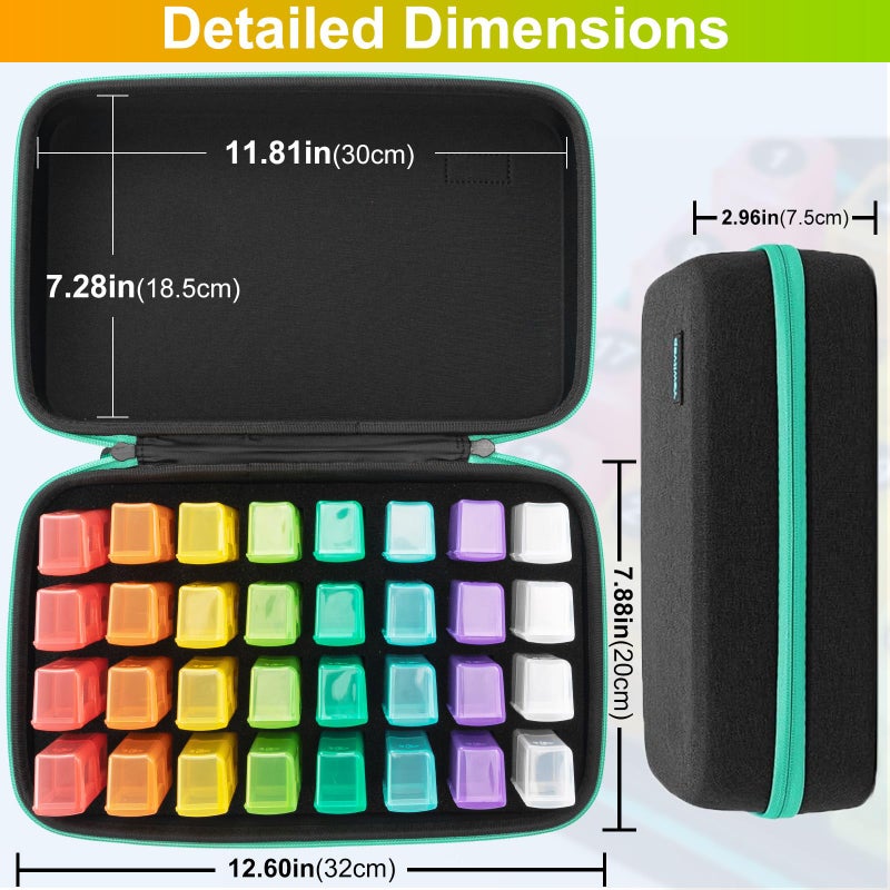 Yewltvep Monthly Pill Organizer 2 Times a Day,Month Pill Box Organizer with 32 Daily Compartments,30 Days Pill Holder with Hard Travel Case Pill Case Vitamins Case+Portable 7-Day Travel Medicine Organizing Bag - Image 2
