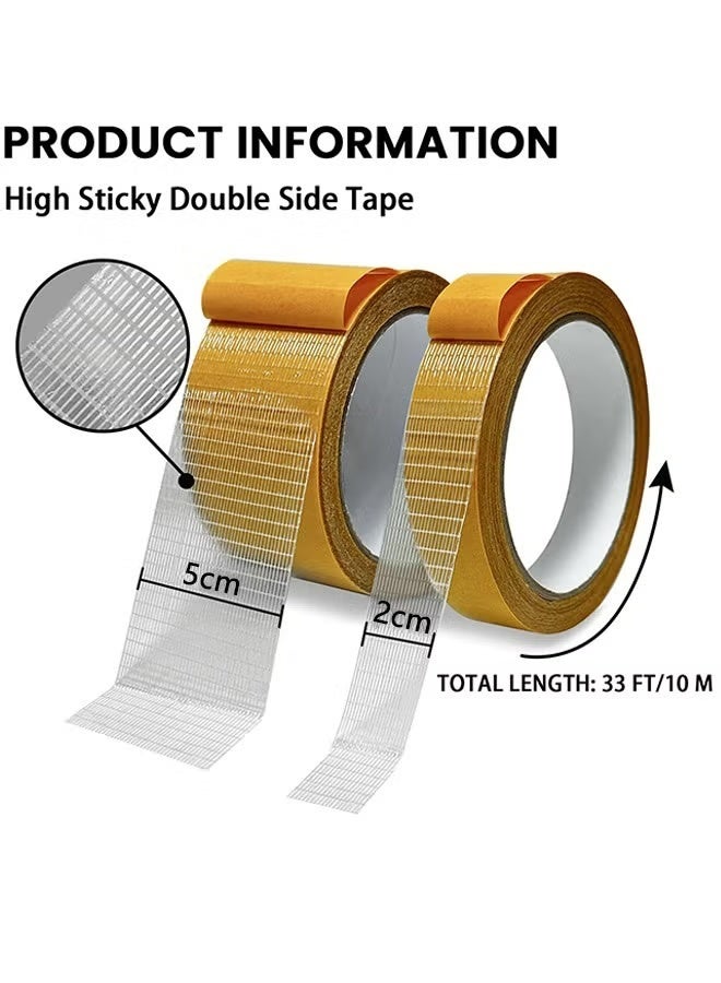 Double Sided Tape, Mounting Tape for Clothes, Double Sided Tape Heavy Duty, Carpet Tape, Two Sided Tape for Fabric, Double Sided Duct Tape 2 Rolls - Image 2