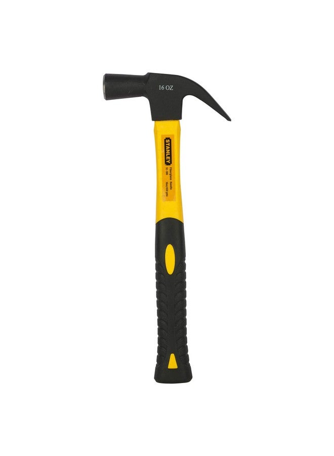 Stanley STANLEY 51-186 Fibreglass Nail Hammer 450gms (Yellow & Black)  - Image 1