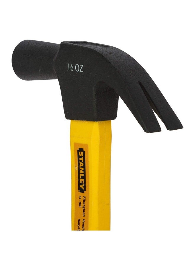 Stanley STANLEY 51-186 Fibreglass Nail Hammer 450gms (Yellow & Black)  - Image 4