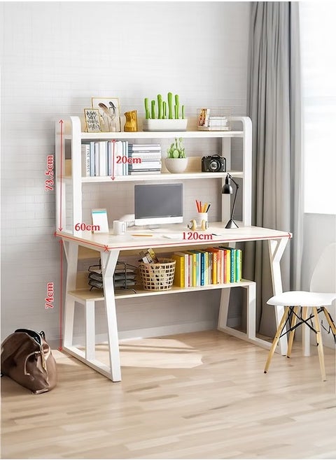 Desk easy to install can be used for laptop desk multi-layer with storage rack suitable for home
