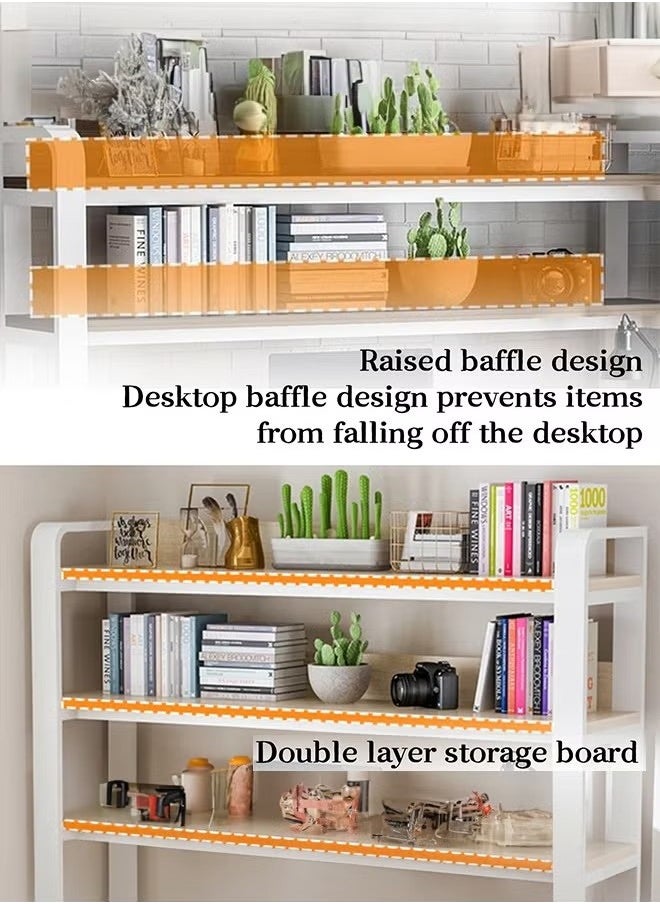 Beauenty - Desk easy to install can be used for laptop desk multi-layer with storage rack suitable for home - Image 1