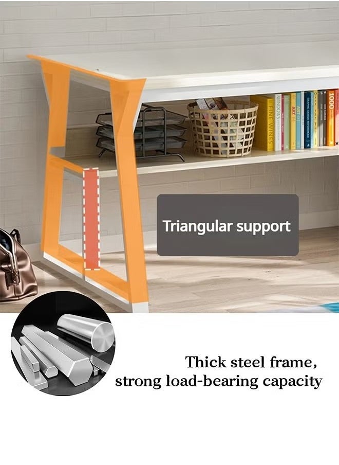 Beauenty - Desk easy to install can be used for laptop desk multi-layer with storage rack suitable for home - Image 1