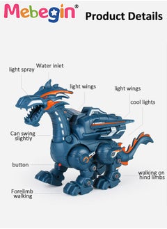 MEBEGIN Dinosaur Toys Fire Breathing & Walking Dinosaur Toys Gifts for Boys Electronic STEM Toys for Boys Girls  - Image 2
