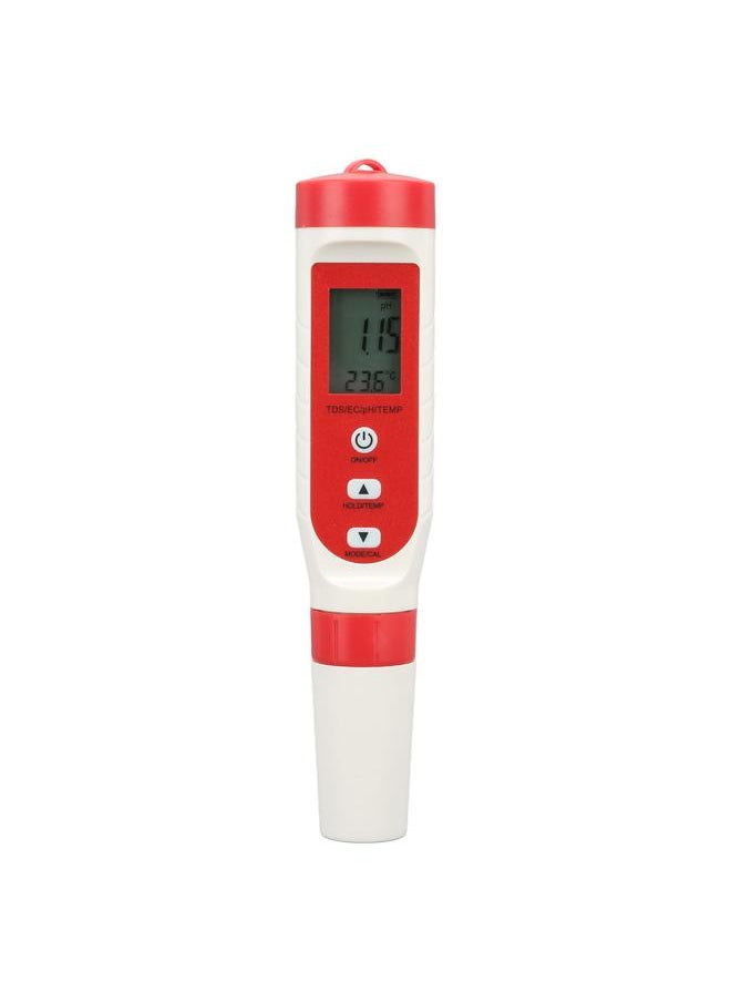 Thoraya Digital Water Tester Pen 4 in 1 PH TDS EC Temp Meter IP65 Waterproof Multifunctional Water Tester with HD LCD Screen  - Image 2