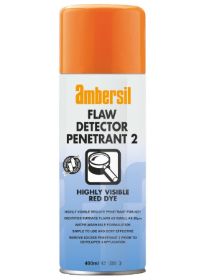 امبيرسيل AMBERSIL FLAW DETECTOR PENETRANT 2 400ML سائل كشف الشقوق الأحمر للفحص غير الإتلافي (NDT) عالي الحساسية - Image 1