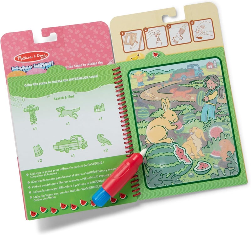 Melissa & Doug مجموعة مائية عطرية من ميليسا ودوج - وسادات نشاط قابلة لإعادة الاستخدام مع مشاهد مستوحاة من الفواكه والحلويات وأقلام قابلة للتعبئة - Image 4