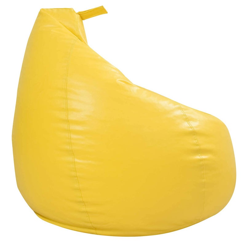 LEXAVI Brand Prefilled Beanbag with Footstool with Beans XXXL Yellow - Image 5