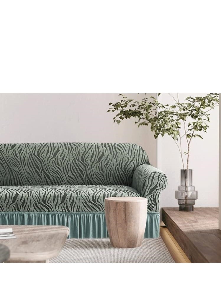 TRASSLE Thick Sofa Cover with Skirt, Stretchable Full Cover Dustproof Sofa Towel Couch Slipcover，Pure Color Combination Sofa Cover, for Furniture Protection - Image 3
